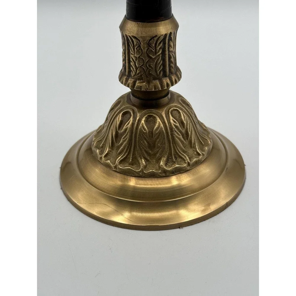 Vintage Solid Brass Candlestick Holder Heavy 10